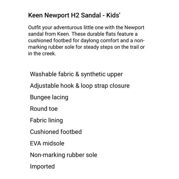 IOB Keen Newport H2 Sandals Grey Blue Youth 4 - Picture 12 of 12
